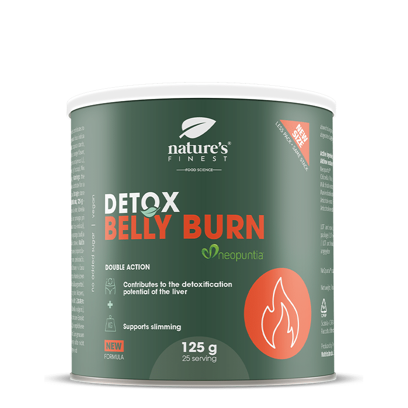 Nature’s Finest Detox Belly Burn | Neopuntia indijska smokva sa sikavicom, artičokom i klorelom | detox napitak za oblikovanje trbuha i dnevnu potporu
