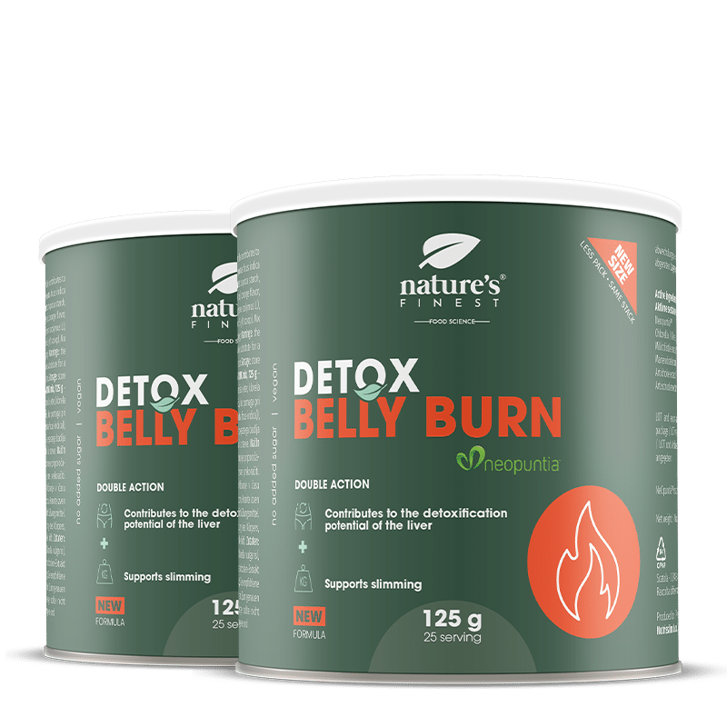 Nature’s Finest Detox Belly Burn | Neopuntia indijska smokva sa sikavicom, artičokom i klorelom | detox napitak za oblikovanje trbuha i dnevnu potporu