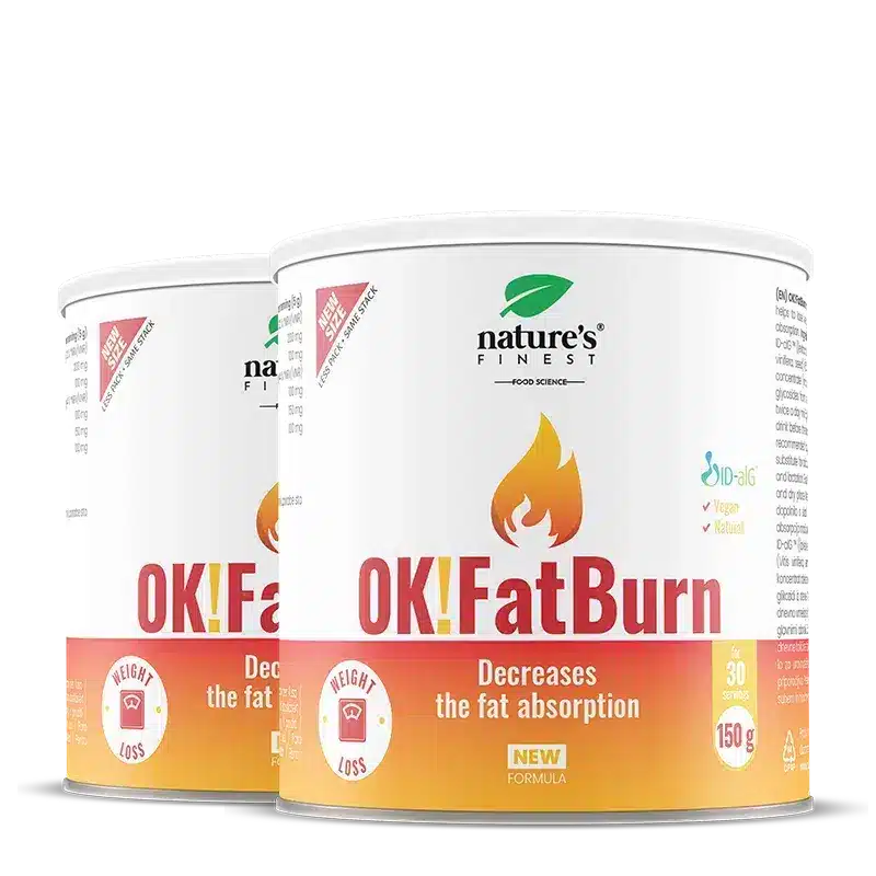 Nature's Finest OK!FatBurn | napitak za podršku kontroli težine s ID-alG | L-karnitin, L-tirozin + vitamin C za metabolizam i dnevnu kontrolu kalorija