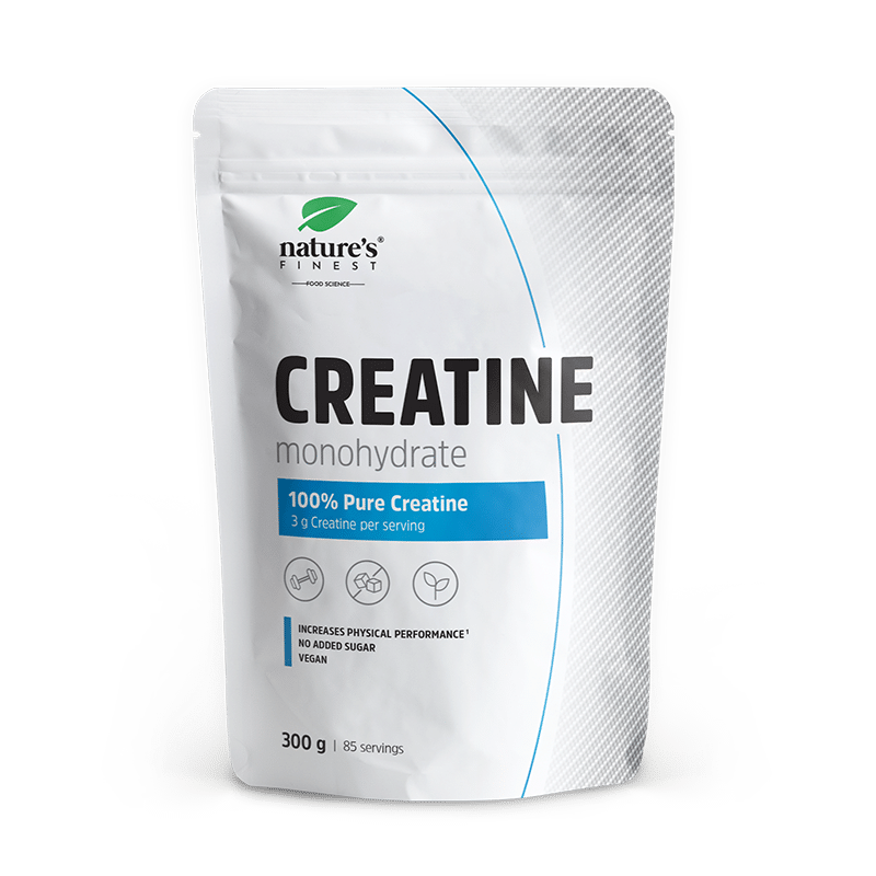 Nature's Finest Creatine Monohydrate | 100% čisti kreatin za visokointenzivni trening + atletsku izvedbu | 3g kreatin, 85-dnevna veganska zaliha