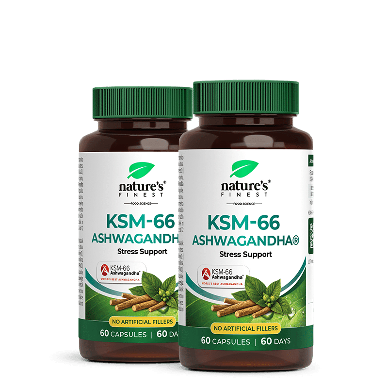 Nature's Finest KSM-66 Ashwagandha® Bundle | adaptogeni dodatak za stres, kortizol + podršku snu | KSM-66 ekstrakt korijena, 5% witanolida