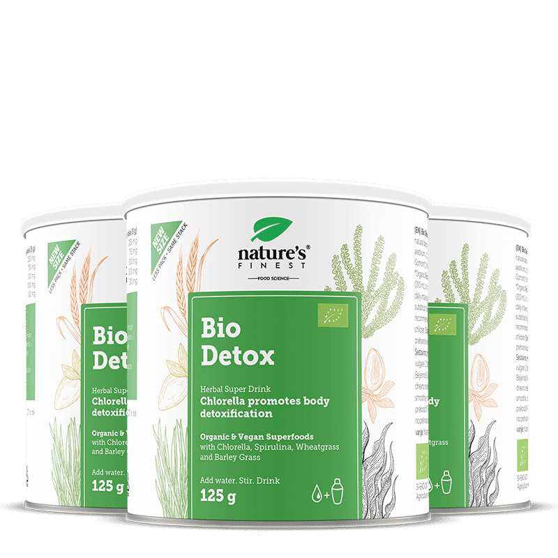 Nature's Finest Bio Detox Bundle | organska spirulina, klorela, pšenična trava, ječmena trava | svakodnevna detox podrška, probava, vitalnost | mješav
