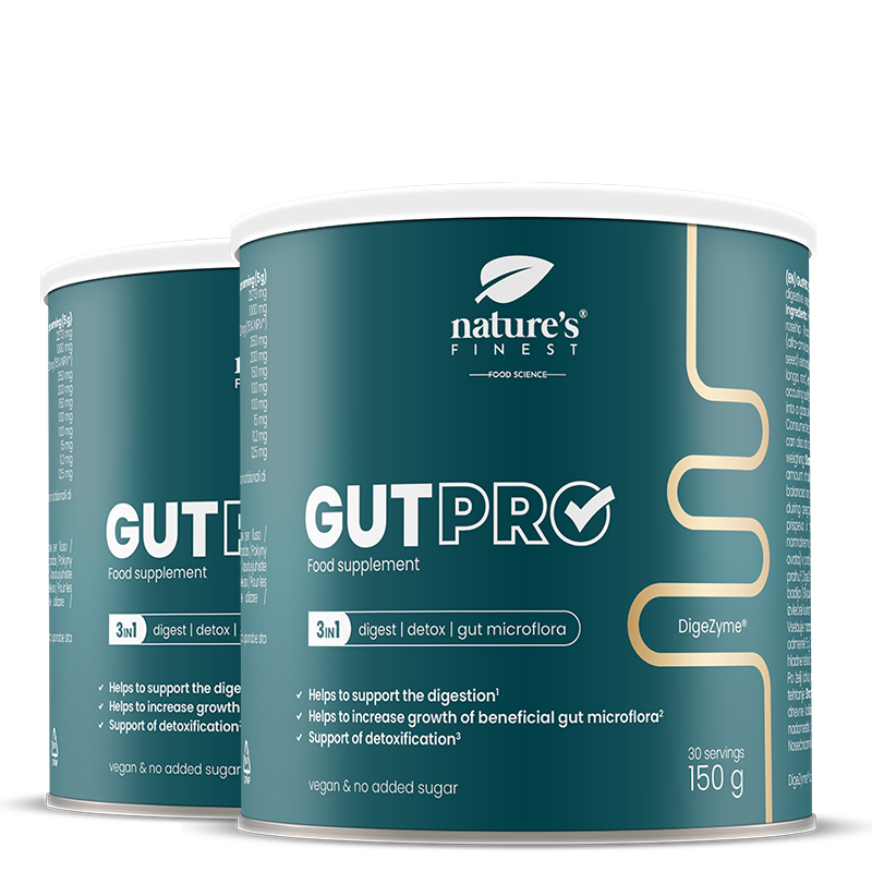 Nature's Finest GutPRO | probavni enzimi i vlakna | podrška ravnoteži crijeva, detoksu i probavi | amilaza, proteaza, lipaza, celulaza, laktaza