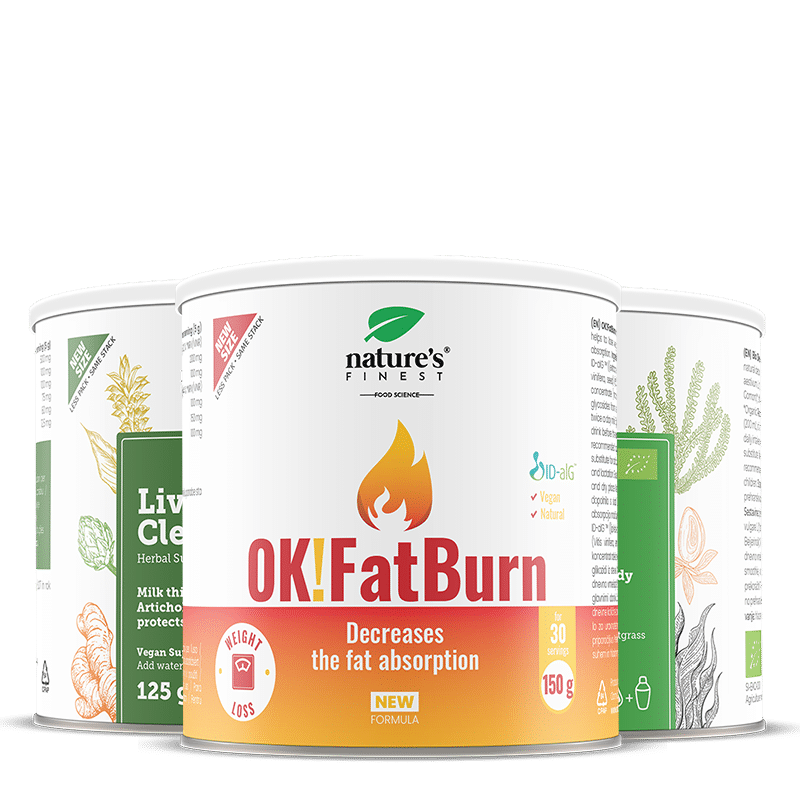 Nature's Finest Detox Fatburn | plant-based detox paket za bolju liniju | ekstrakt morskih alg, sikavica, kurkuma, spirulina | podrška probavi, energi